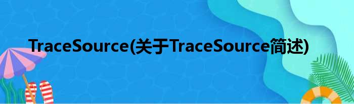 TraceSource(对于TraceSource简述)