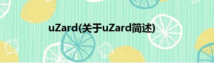 uZard(对于uZard简述)
