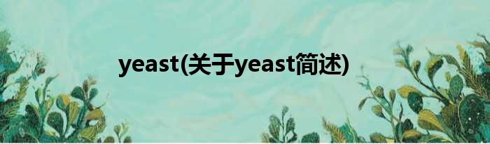 yeast(对于yeast简述)