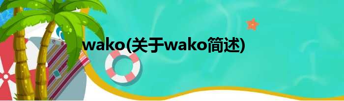 wako(对于wako简述)