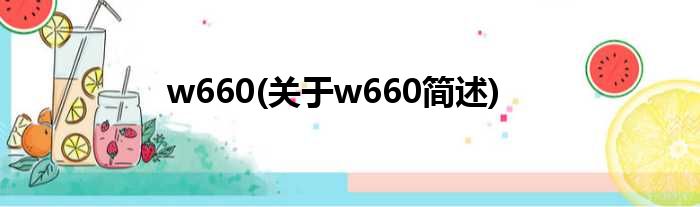 w660(对于w660简述)