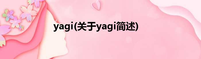 yagi(对于yagi简述)
