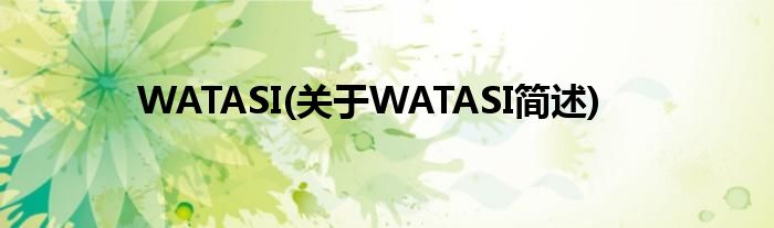 WATASI(对于WATASI简述)