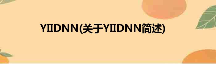 YIIDNN(对于YIIDNN简述)