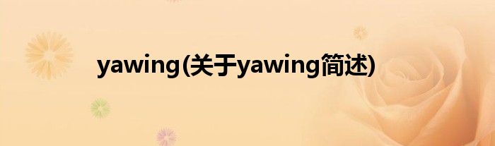 yawing(对于yawing简述)