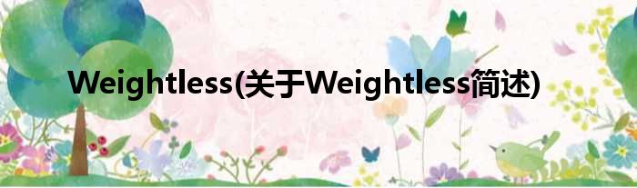 Weightless(对于Weightless简述)