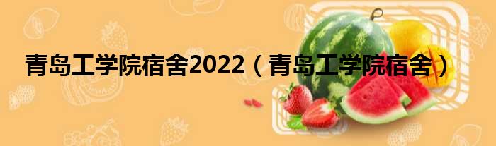 青岛工学院宿舍2022（青岛工学院宿舍）