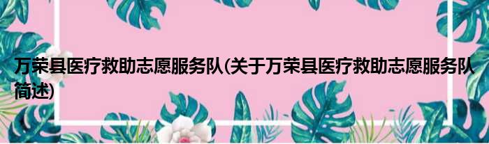 万荣县医疗营救被迫效率队(对于万荣县医疗营救被迫效率队简述)