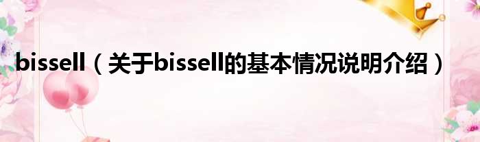 bissell（对于bissell的根基情景剖析介绍）