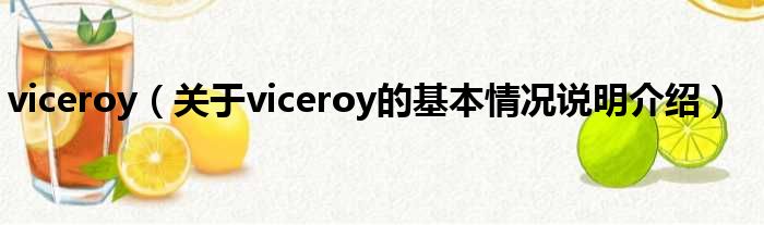 viceroy（对于viceroy的根基情景剖析介绍）