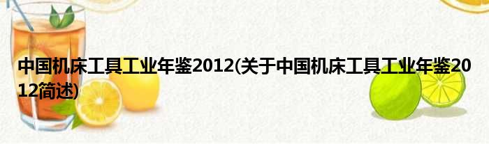 中国机床工具工业年鉴2012(对于中国机床工具工业年鉴2012简述)