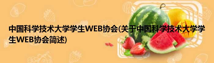 中国迷信技术大学学生WEB协会(对于中国迷信技术大学学生WEB协会简述)