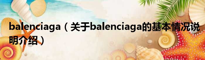 balenciaga（对于balenciaga的根基情景剖析介绍）