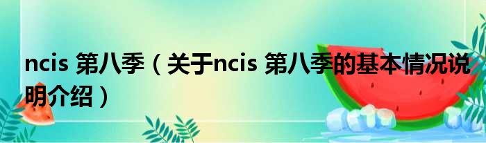 ncis 第八季（对于ncis 第八季的根基情景剖析介绍）