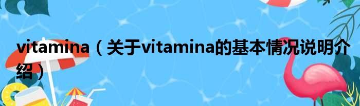 vitamina（对于vitamina的根基情景剖析介绍）